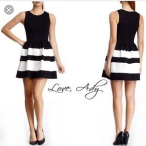 Love...ady Black and white stripe, teacup dress.